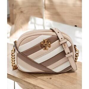 Tory Burch Kira Tri Color Quilted Leather Camera Bag